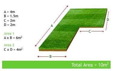 Info centre - how to measure a lawn diagram