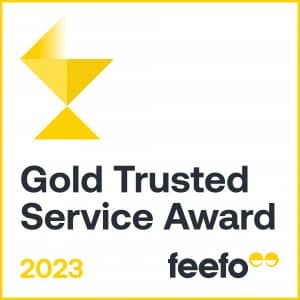 Feefo Gold Award 2023 badge