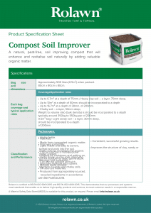 Rolawn Product Specification Sheet: Compost Soil Improver