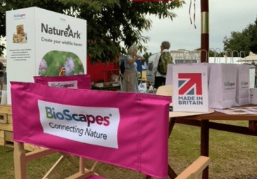 News - BioScapes® at GYS 2023. Photo of our lovely chairs waiting for visitors at the Great Yorkshire Show