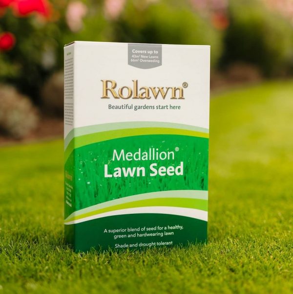 Rolawn's Medallion Lawn Seed. Premium grass seed for overseeding or sowing a new lawn.