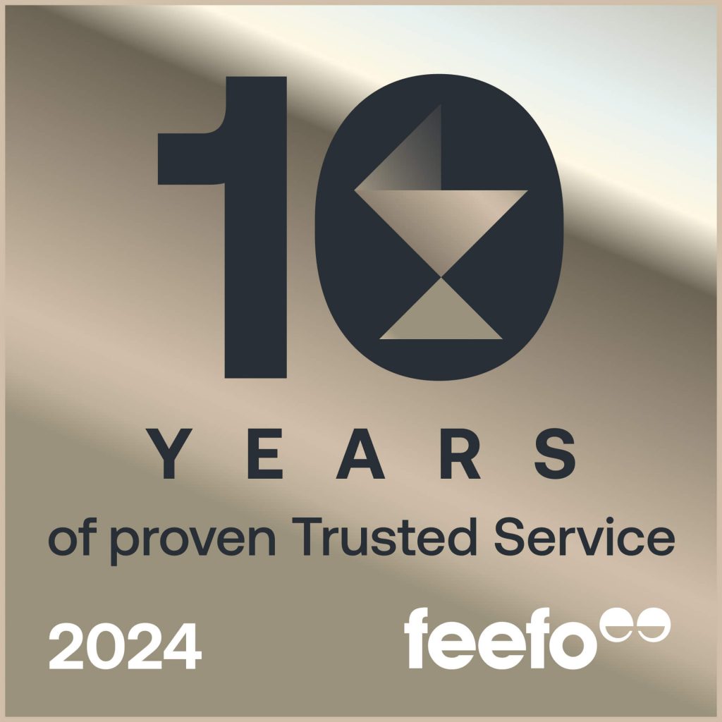 Feefo 10 Years of Excellence Award logo