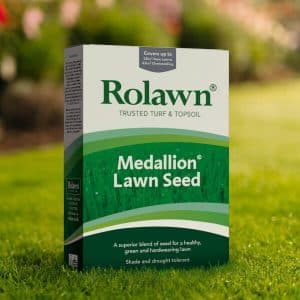 Rolawn's Medallion Lawn Seed. Premium grass seed for overseeding or sowing a new lawn.