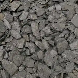 Graphite Grey Slate 20mm close up (wet) showing the dark tones of the natural quarried slate