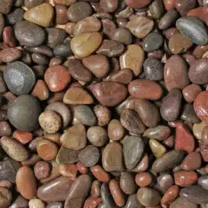 Scottish pebbles close up while wet